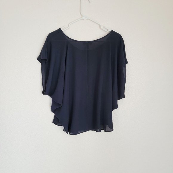 A. BYER Blue Dolman Blouse 100% Polyester Size XL - Picture 2 of 6